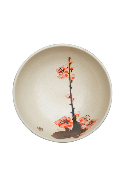 Ceramic cup with unassuming plum blossom design